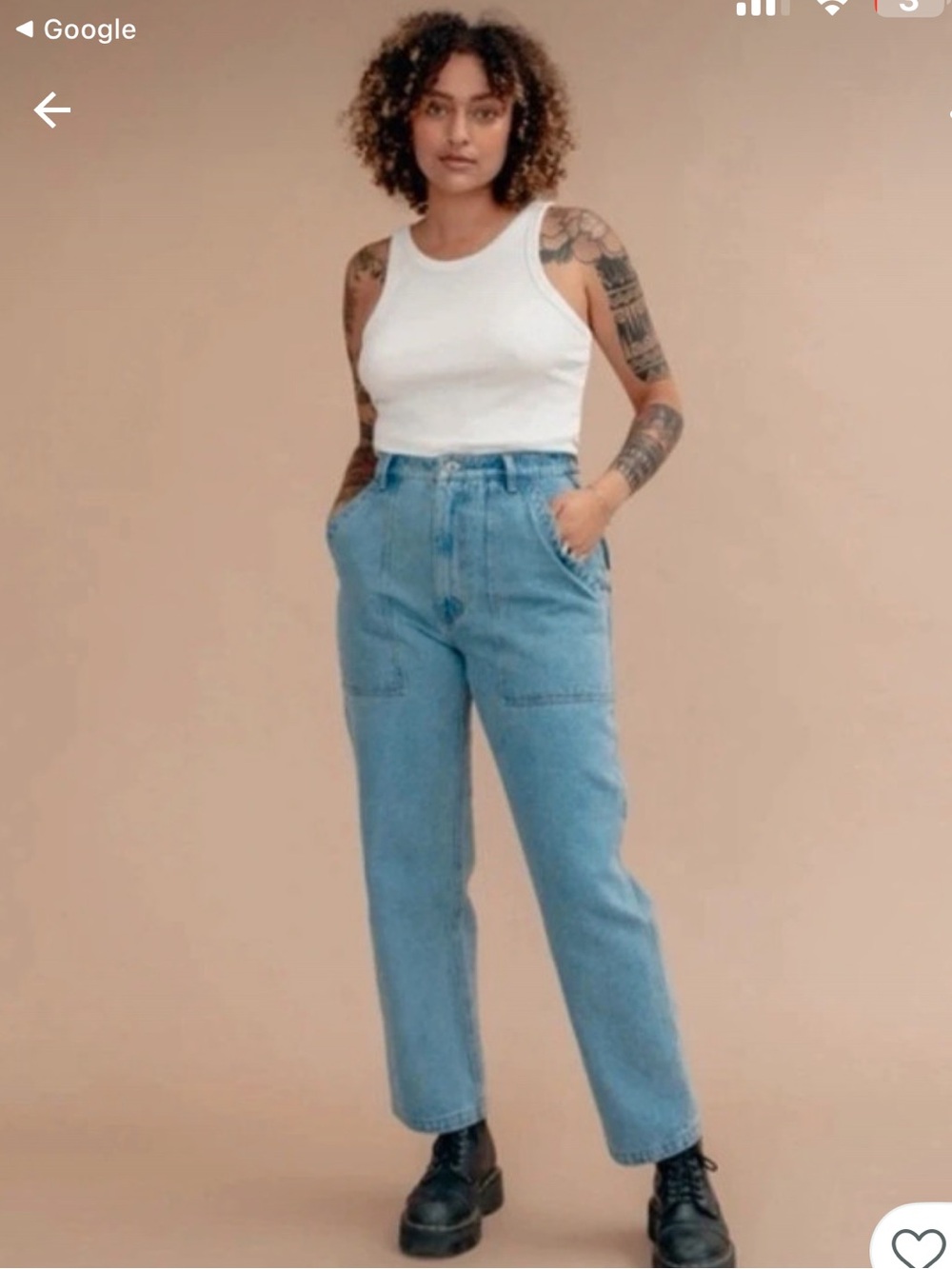 High-Rise Light Blue Women's Utility Jeans